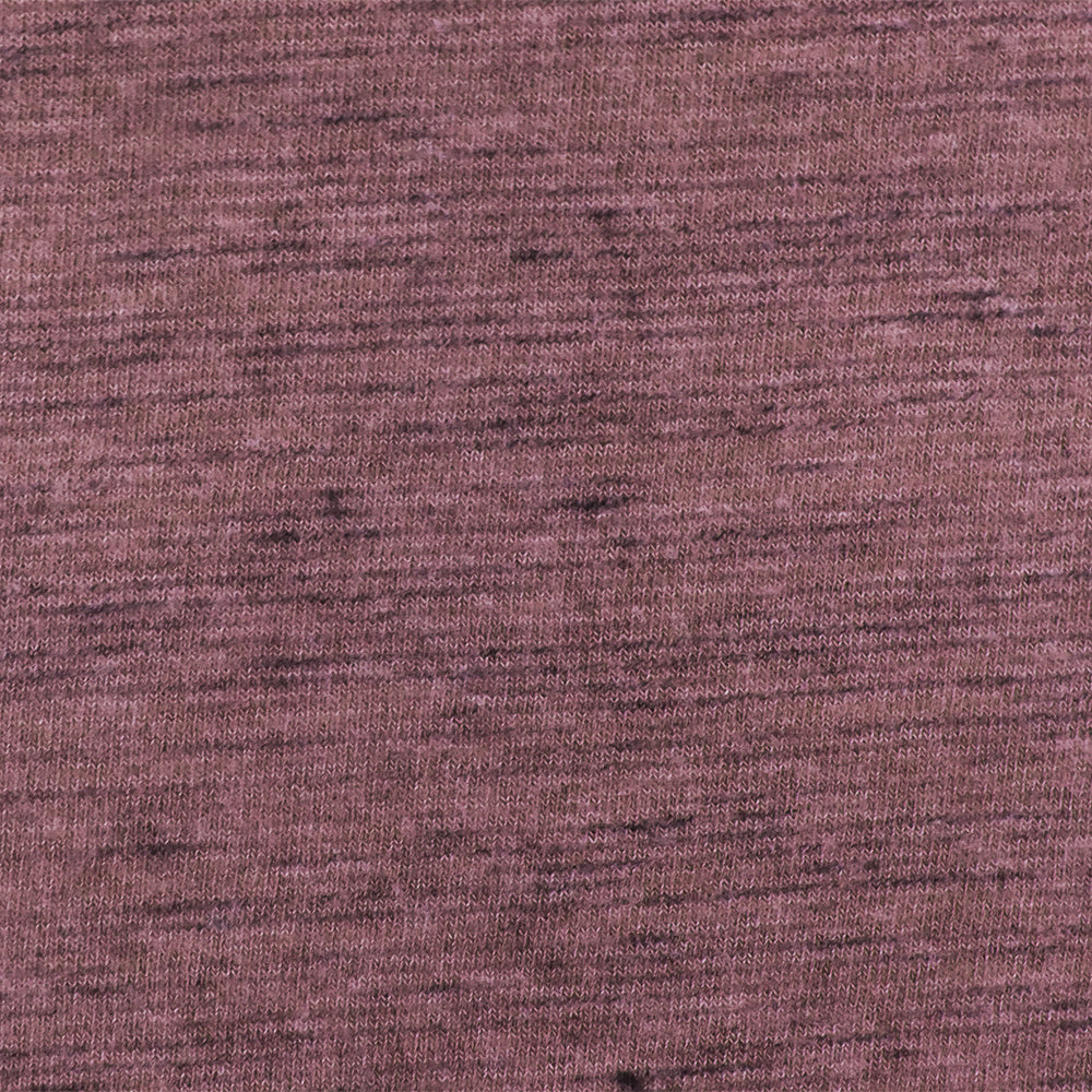 1 Yard Rouge Pink & Black Slub Brushed Jersey Lightweight Stretch Fabric for Apparel, 56 Inches Wide