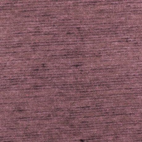 1 Yard Rouge Pink & Black Slub Brushed Jersey Lightweight Stretch Fabric for Apparel, 56 Inches Wide