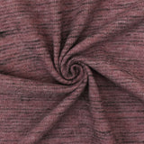 1 Yard Rouge Pink & Black Slub Brushed Jersey Lightweight Stretch Fabric for Apparel, 56 Inches Wide