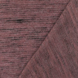 1 Yard Rouge Pink & Black Slub Brushed Jersey Lightweight Stretch Fabric for Apparel, 56 Inches Wide