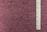 1 Yard Rouge Pink & Black Slub Brushed Jersey Lightweight Stretch Fabric for Apparel, 56 Inches Wide