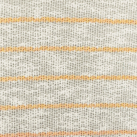 1 Yard Apricot Orange & White Stripe Stretch Jersey Knit Fabric, 55 Inches Wide