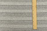 1 Yard Vintage, White & Gray Stripe Jersey Knit Textured Stretch Fabric for Apparel 56" Wide