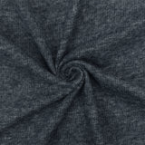 1 Yard Dust Navy & White Rib Knit Matte Finish, Opaque, Soft Hand Ideal for Blouses & Activewear 58" Wide