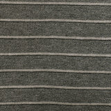 1 Yard Light Gray & Black Stripe Knit Semi Sheer Jersey with Matte Finish , 55 Inches Wide