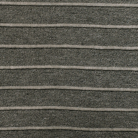 1 Yard Light Gray & Black Stripe Knit Semi Sheer Jersey with Matte Finish , 55 Inches Wide