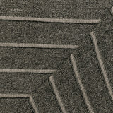 1 Yard Light Gray & Black Stripe Knit Semi Sheer Jersey with Matte Finish , 55 Inches Wide