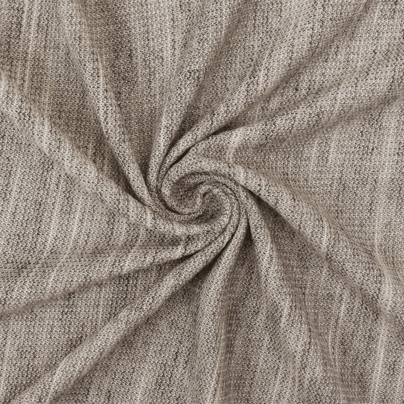 1 Yard Light Beige, White & Gray Rib Knit Slub Texture Poly Rayon Fabric for Dresses & Overlays , 63" Wide