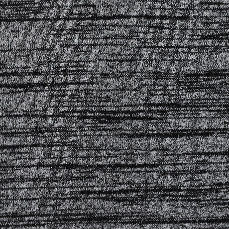 1 Yard Black & Gray Textured Slub Stretch Jersey Soft Matte Knit for Blouses & Activewear , 56 Inches Wide