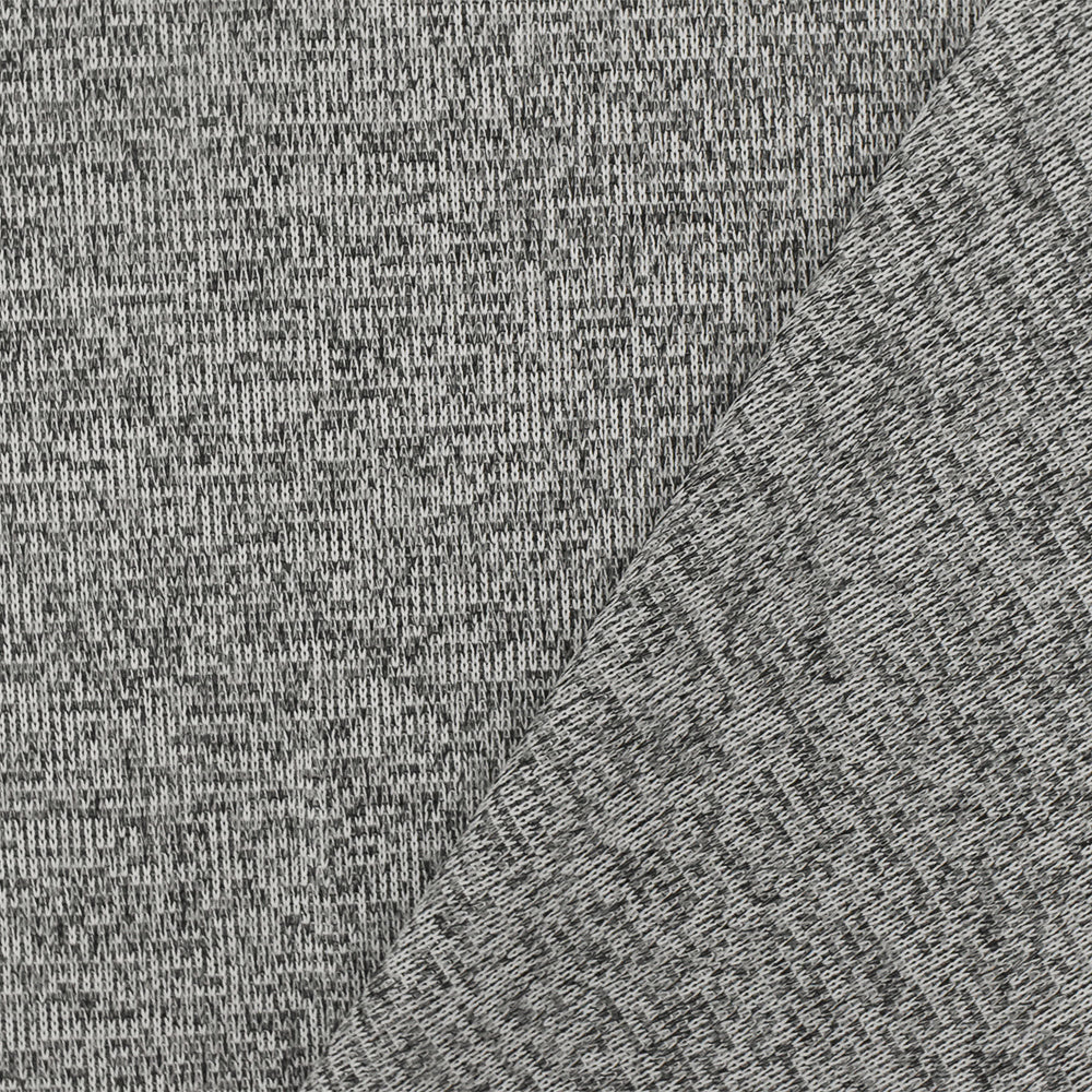 1 Yard Galaxy White & Black Rib Knit Textured Poly Stretch Fabric for Dancewear & Apparel, 60" Wide