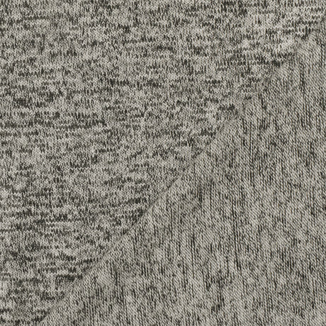 1 Yard Shadow Gray & White Textured Jersey Cotton Blend Knit Fabric, 58" Wide