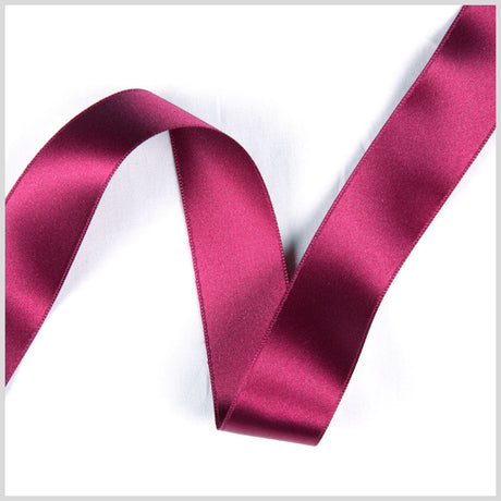 3/8" Dark Cherry Double Face French Satin Ribbon