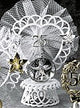 Anniversary Cake Topper - E420S- Silver Anniversary with Bell
