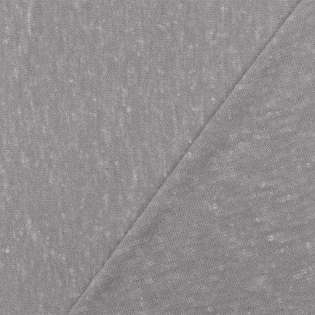 1 Yard Dusty Gray & White Slub Jersey Textured Stretch Knit for Apparel & Overlays, 61" Wide