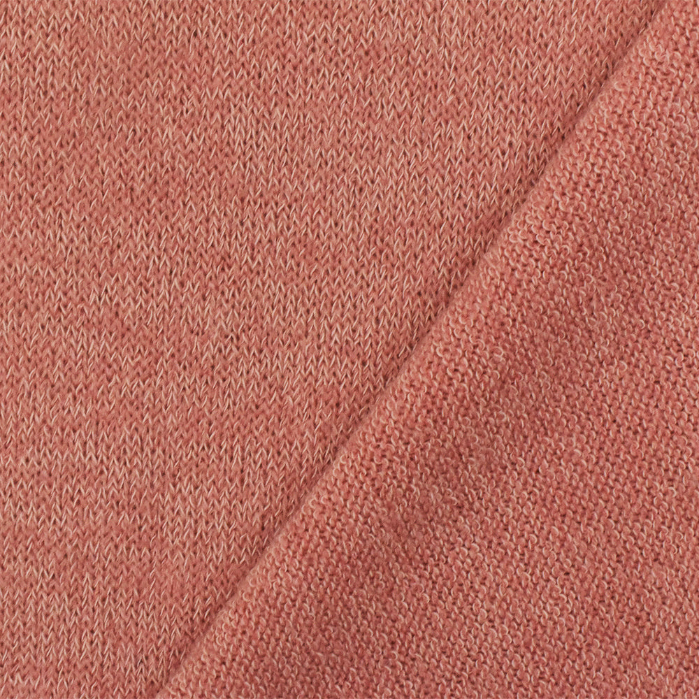 1 Yard Lightweight Stretch Coral Beach Pink White Polyester Jersey Knit Fabric Soft 58 Inches Width