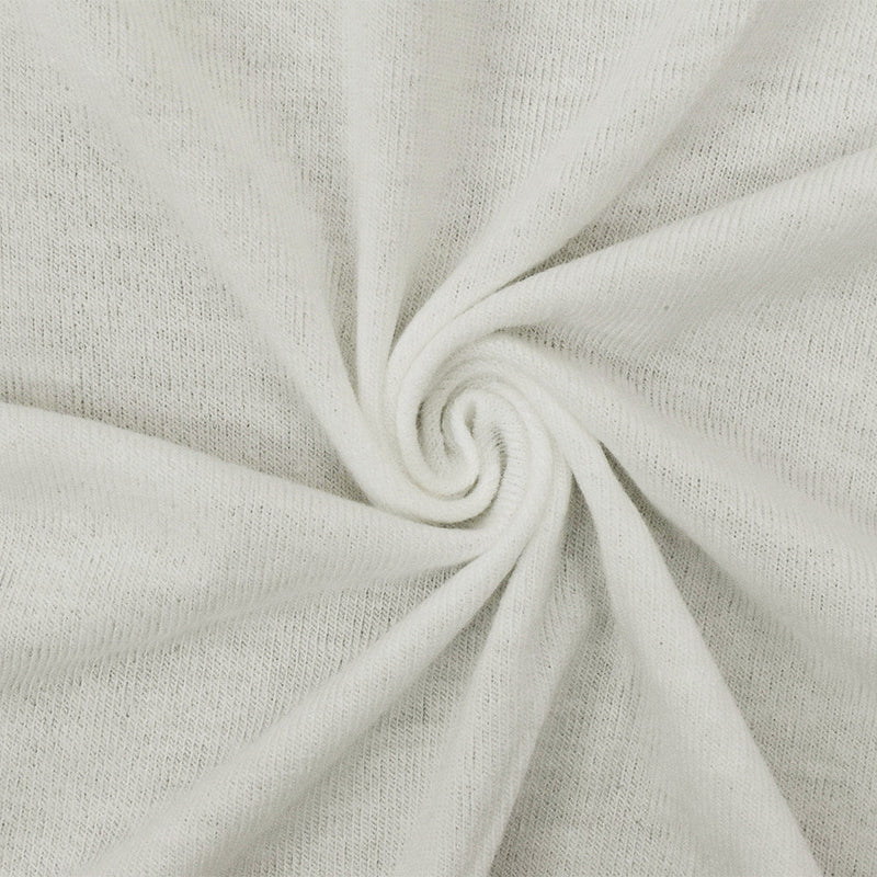 1 Yard Winter Ivory Solid Stretch Jersey Knit Fabric Soft Lightweight 8 Inches Width