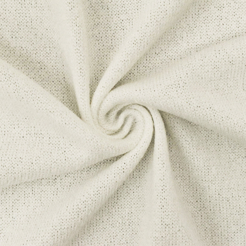 1 Yard Soft Ivory Texture Stretch Polyester Jersey Knit Fabric Lightweight Soft Horizontal 58 Inches Width