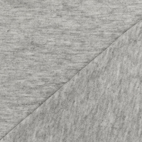 1 Yard Heather Simple Gray-Gray Stretch Rayon Jersey Knit Fabric 63 Inches