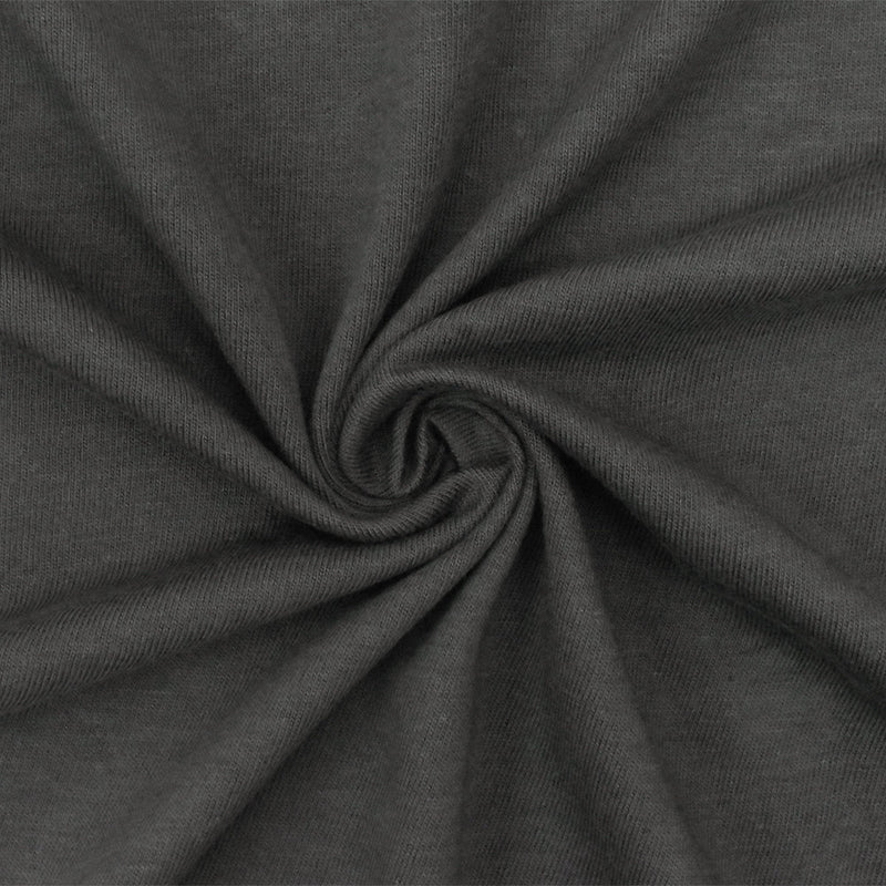 1 Yard Shadow Gray Solid Stretch Jersey Knit Fabric Lightweight 60 Inches Width
