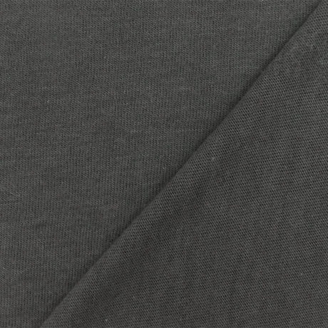 1 Yard Shadow Gray Solid Stretch Jersey Knit Fabric Lightweight 60 Inches Width