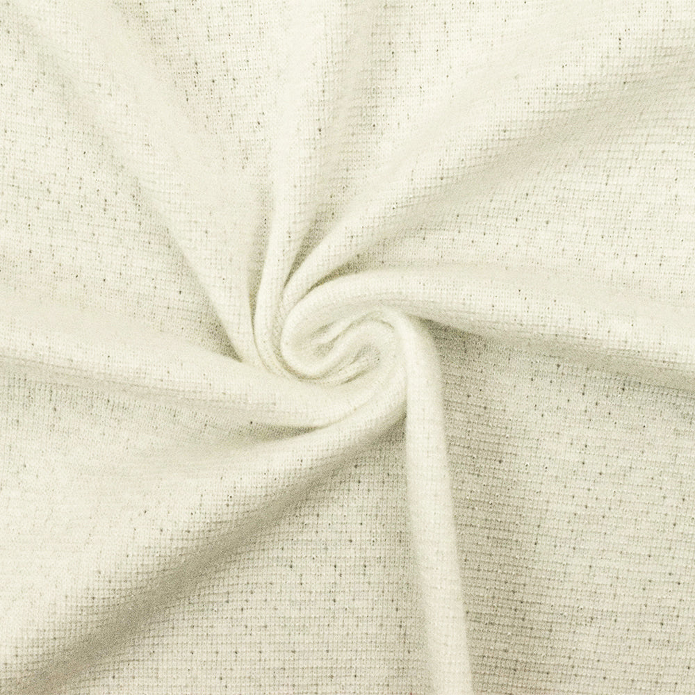 1 Yard Stretch Rib Knit Fabric Pearly Ivory-White 58 Inches
