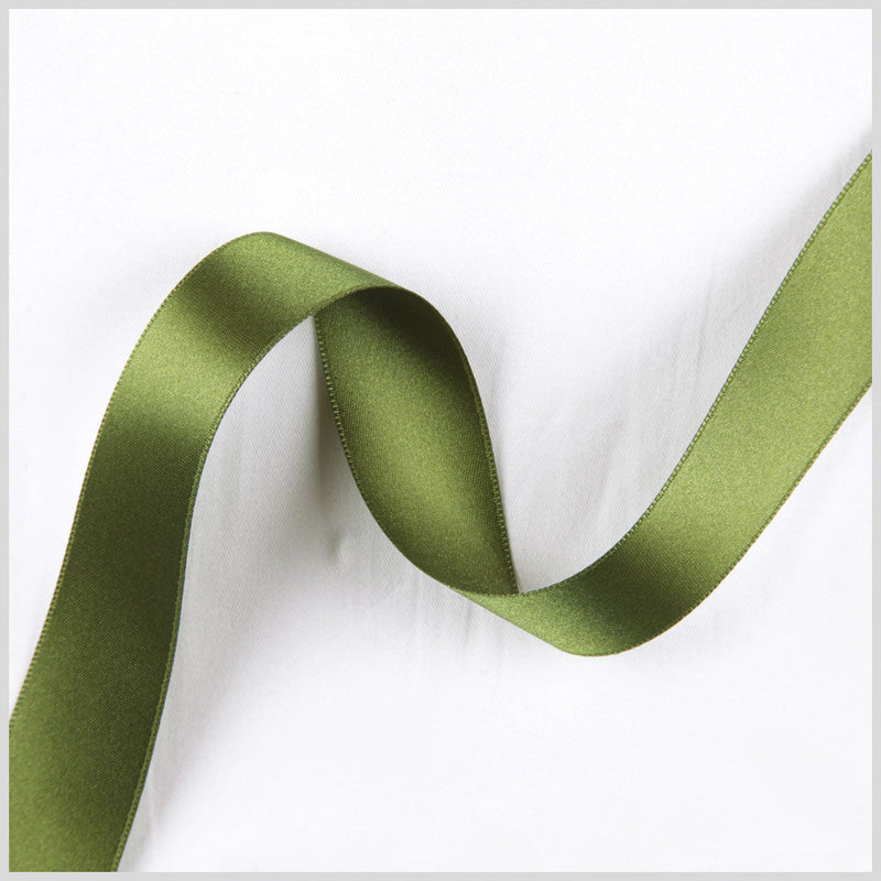 3/8" Green Double Face French Satin Ribbon
