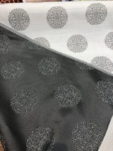 Moda Celtic Knot Silver Crown Jacquard Polyester Fabric - Silver Crown Jacquard, 60" Width (1 Yard)
