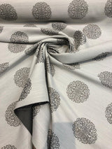 Moda Celtic Knot Silver Crown Jacquard Polyester Fabric - Silver Crown Jacquard, 60" Width (1 Yard)
