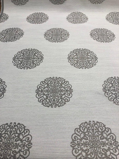 Moda Celtic Knot Silver Crown Jacquard Polyester Fabric - Silver Crown Jacquard, 60" Width (1 Yard)