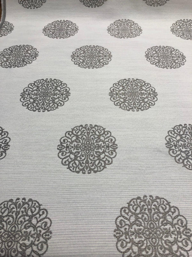 Moda Celtic Knot Silver Crown Jacquard Polyester Fabric - Silver Crown Jacquard, 60" Width (1 Yard)