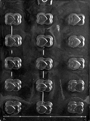 বাইট সাইজ ডাবল হার্ট চকোলেট মোল্ড