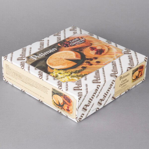 Pellman 14-Slice Pre-Cut Plain New York-Style Cheesecake 60 oz. - 6/Case