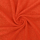 1 Yard Intense Orange Sparkle Metallic Printed Stretch Slinky Knit Fabric 58 Inches