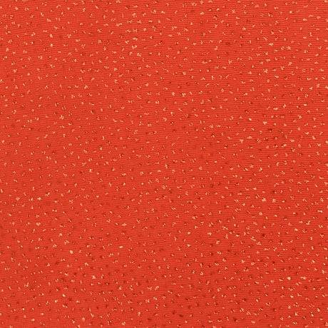 1 Yard Intense Orange Sparkle Metallic Printed Stretch Slinky Knit Fabric 58 Inches