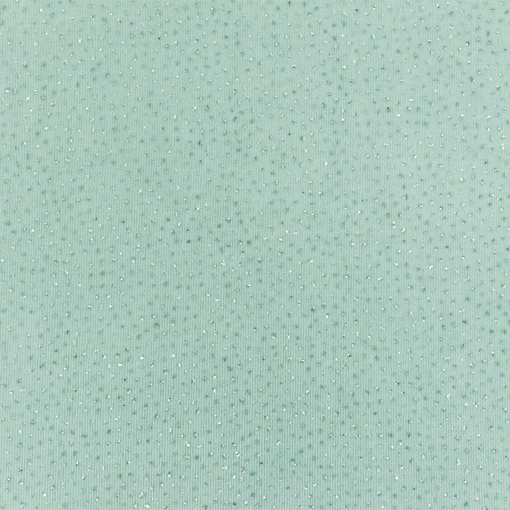 1 Yard Seafoam Teal Silver Metallic Stretch Slinky Knit Fabric Lustrous Drapey 58 Inches