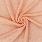 1 Yard Peach Orange Silver Metallic Sparkly Slinky Knit Fabric Stretchy Lustrous 58 Inches