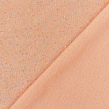 1 Yard Peach Orange Silver Metallic Sparkly Slinky Knit Fabric Stretchy Lustrous 58 Inches