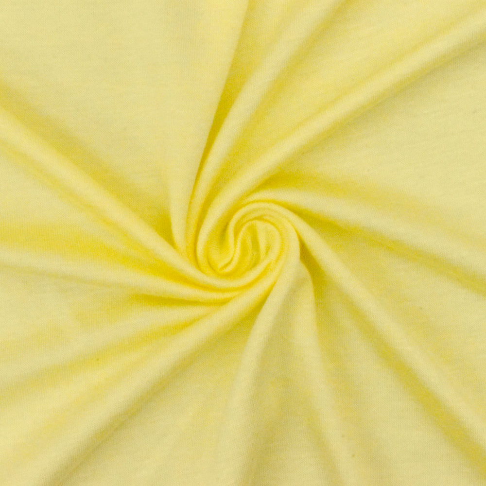1 Yard Pastel Yellow Lycra Bamboo Jersey Knit Fabric Stretchy Lightweight 60 Inches