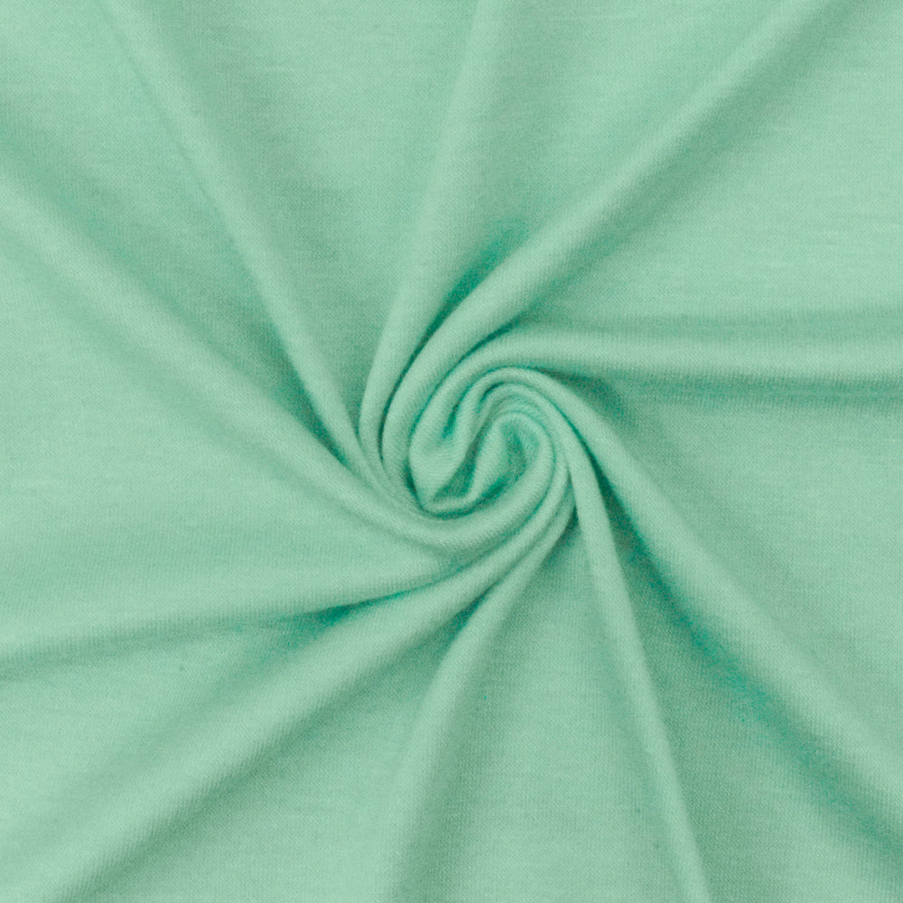 1 Yard Cloud Teal Jersey Knit Fabric Bamboo Lycra Blend Stretchy Matte 60 Inches