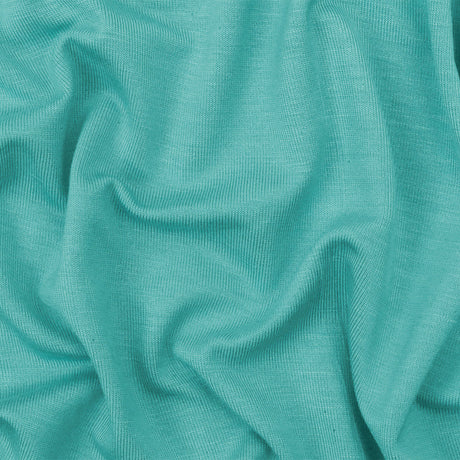 1 Yard Pastel Teal Stretch Rayon Modal Jersey Knit Fabric Soft Matte 58 Inches Wide