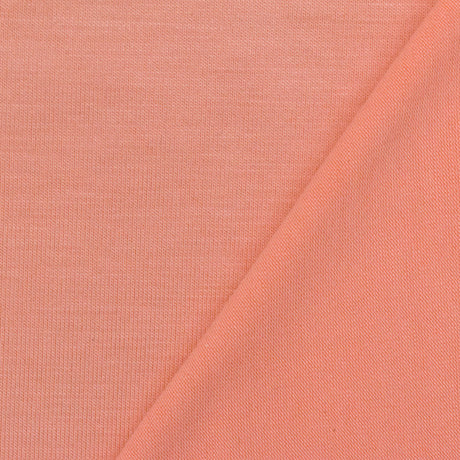 1 yarda de tela de punto jersey de modal con rayón y spandex durazno naranja para blusas y vestidos, ancho de 58 pulgadas