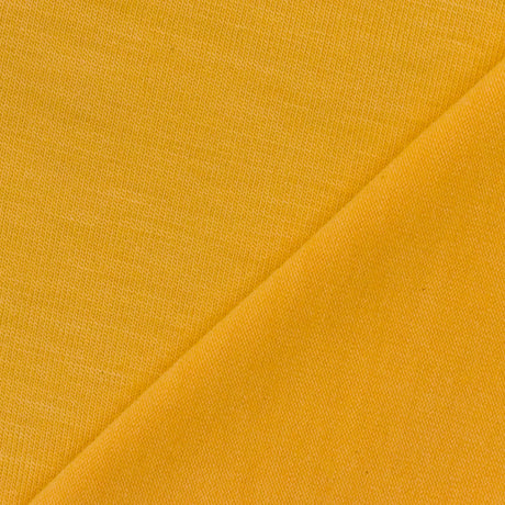 1 yarda de tela de punto jersey de modal con rayón y spandex amarillo para blusas y ropa deportiva, ancho de 58 pulgadas