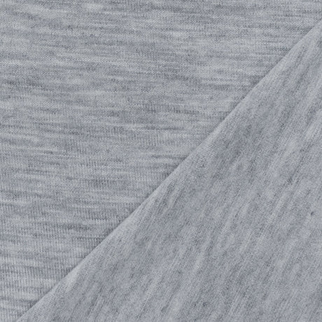 1 yarda de tela de punto jersey de modal con rayón y spandex texturizado azul claro gris y blanco para blusas y vestidos, ancho de 58 pulgadas