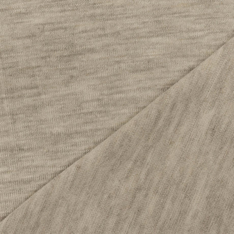 1 yarda de tela de punto jersey de modal con rayón y spandex texturizado beige gris y marfil para vestidos y blusas, ancho de 58 pulgadas