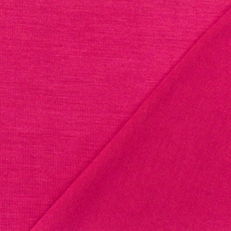 1 yarda de tela de punto jersey de modal con rayón y spandex rosa fuerte para vestidos y blusas, ancho de 58 pulgadas
