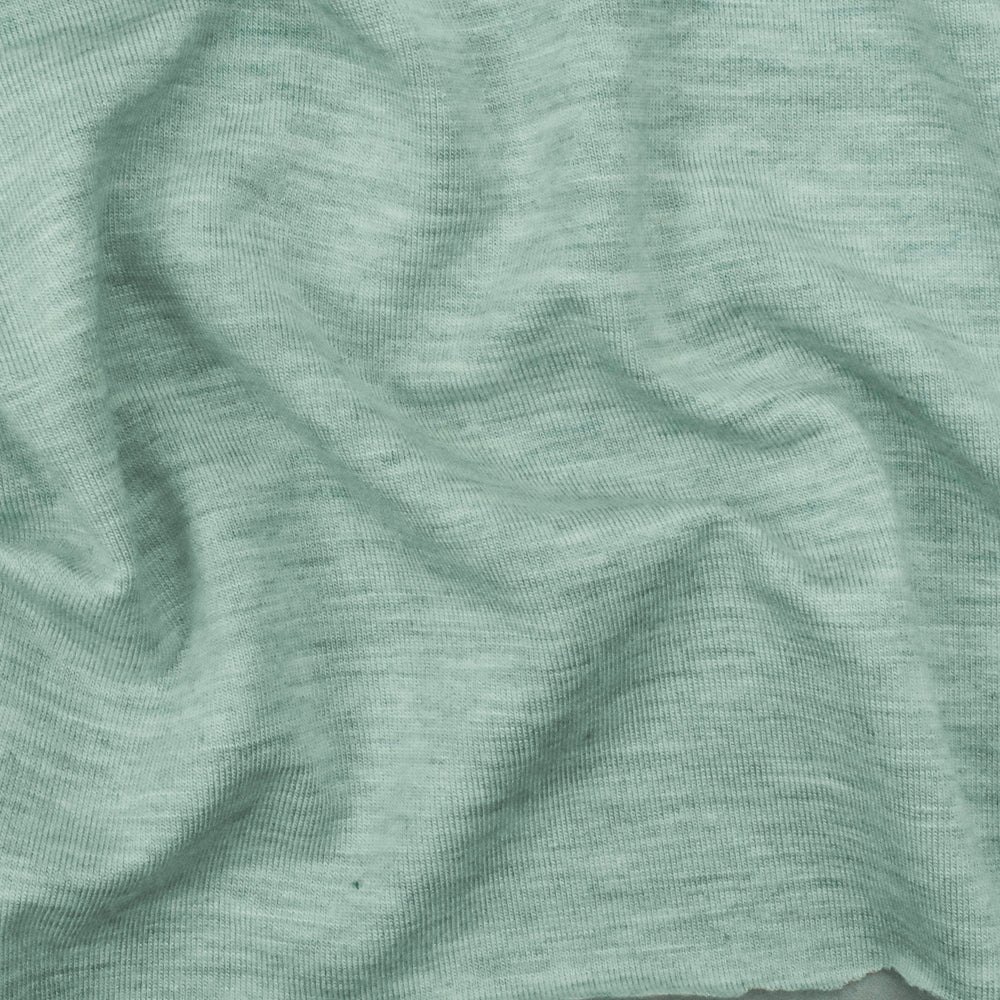 1 Yard Heather Mint Green Ivory White Texture Spandex Rayon Modal Jersey Knit Fabric For Dresses And Blouses 58 Inches Width