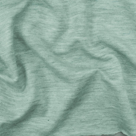 1 Yard Heather Mint Green Ivory White Texture Spandex Rayon Modal Jersey Knit Fabric For Dresses And Blouses 58 Inches Width