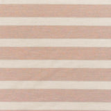1 Yard Baby Pink Ivory Stripe Spandex Rayon Modal Jersey Knit Fabric For Blouses And Dresses 58 Inches Width