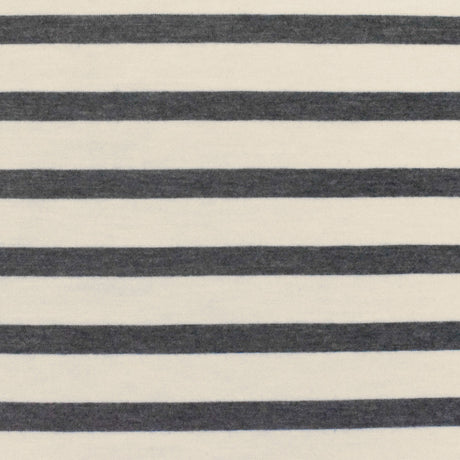 1 Yard Charcoal Gray Ivory Stripe Spandex Rayon Modal Jersey Knit Fabric For Dresses And Blouses 58 Inches Width