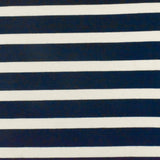 1 Yard Dark Navy Ivory Stripe Spandex Rayon Modal Jersey Knit Fabric For Blouses And Dresses 59 Inches Width